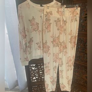 Cream floral set - S/M